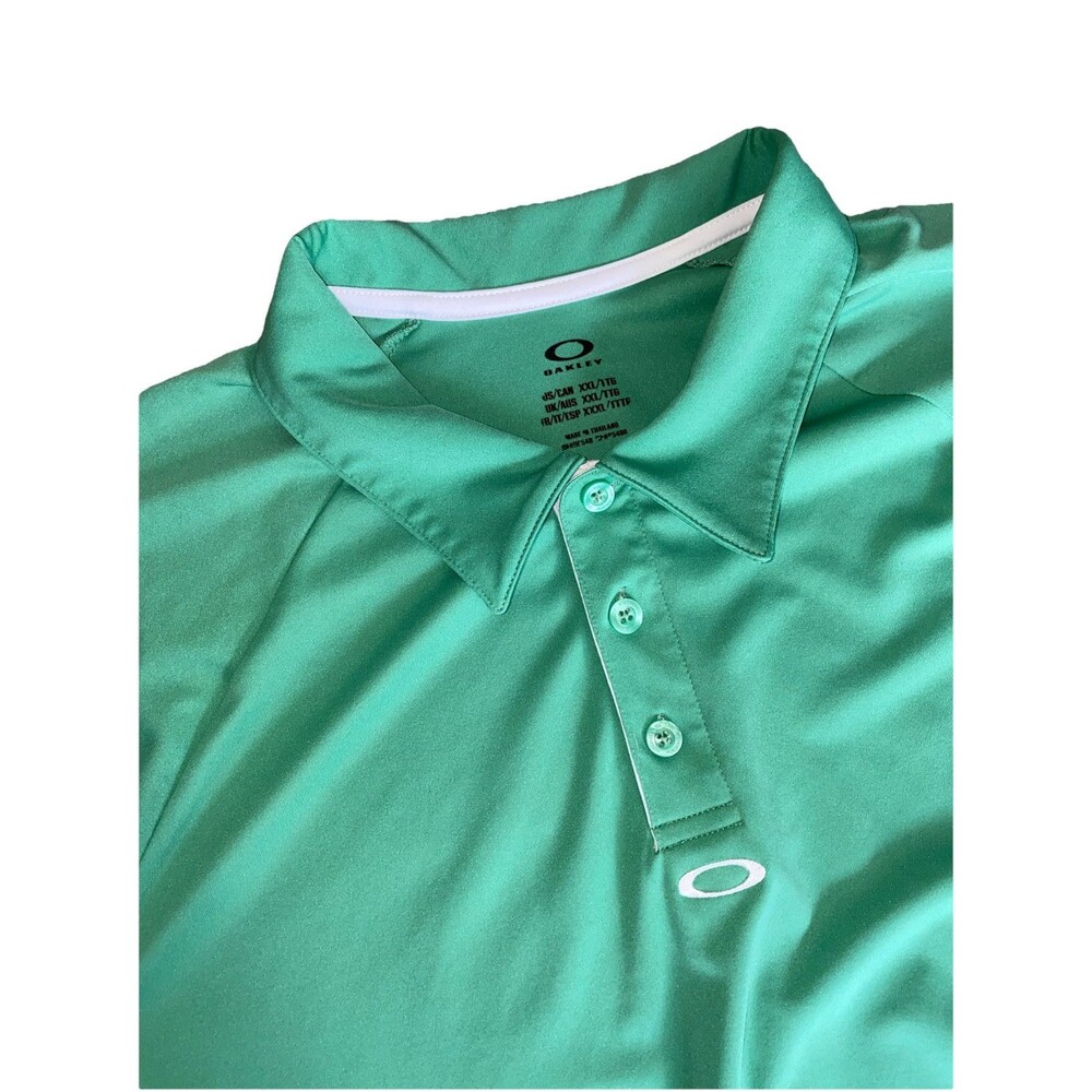 Oakley Polo Shirt Mens Size 2XL Green Golf Casual Short Sleeve